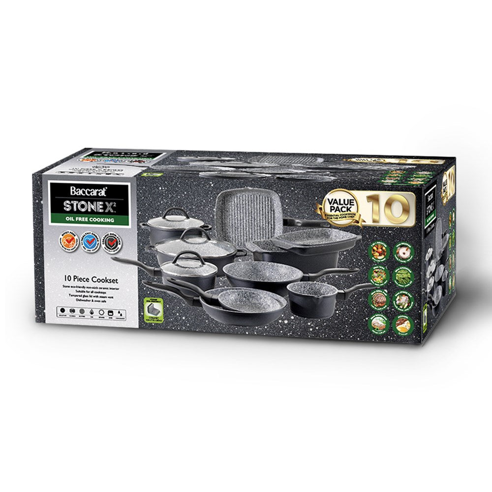 Colorful vegetables in non-stick pans on grey surface ceramic non stick cookware set - Baccarat
