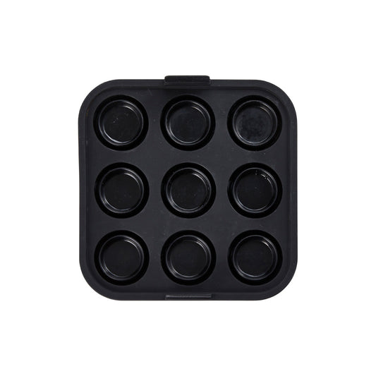A black muffin tray with nine cups sleek design sturdy handles non-stick coating - Baccarat