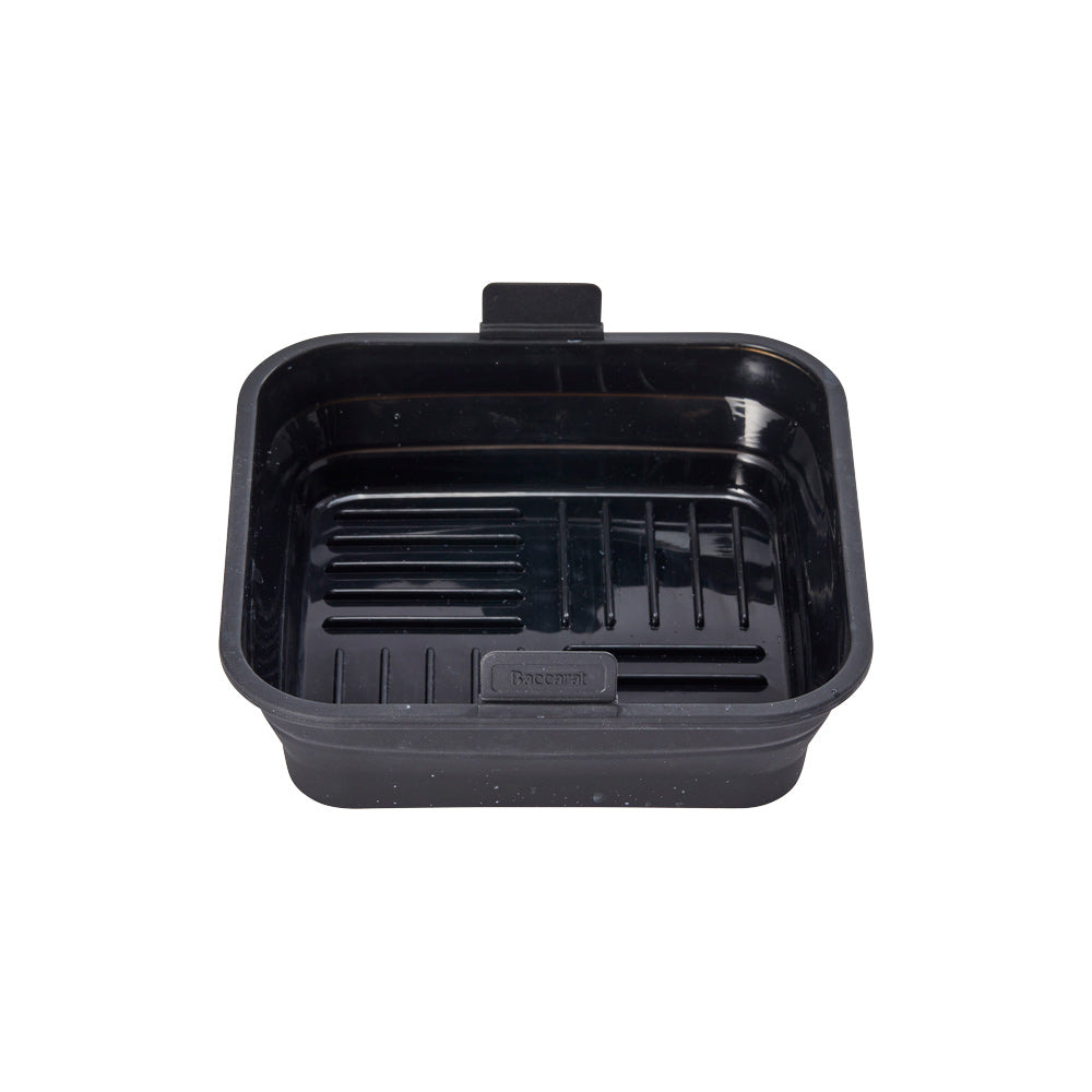 Rectangular black grill pan ridged non-stick surface ideal for grilling black pan square - Baccarat