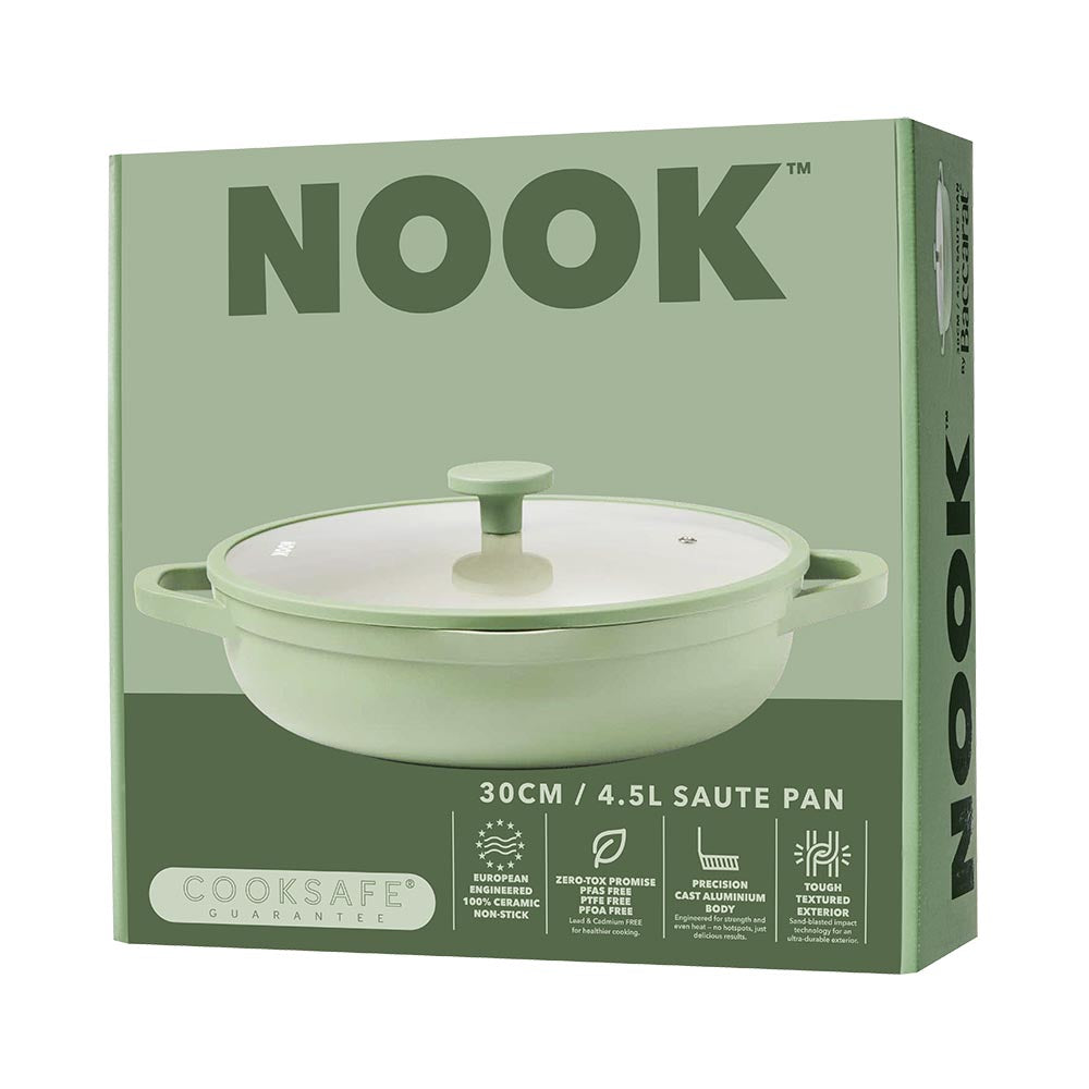 NOOK by Baccarat Saute Pan with Lid 30cm Sage