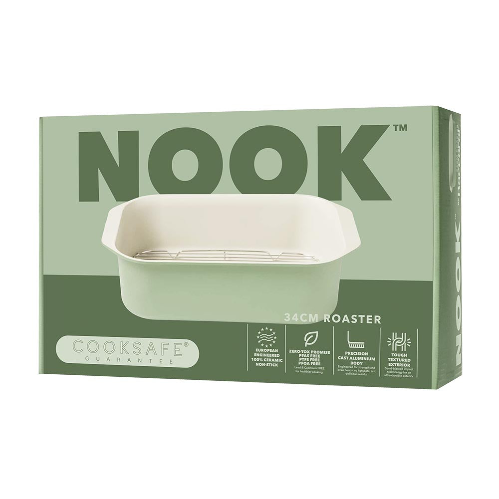 NOOK by Baccarat Roaster with Rack 34cm Sage