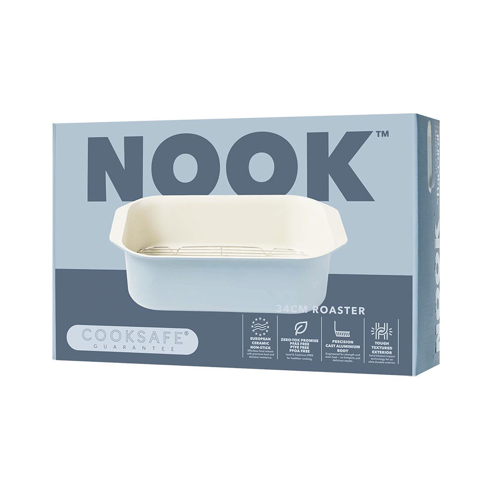 NOOK by Baccarat Roaster with Rack 34cm Denim