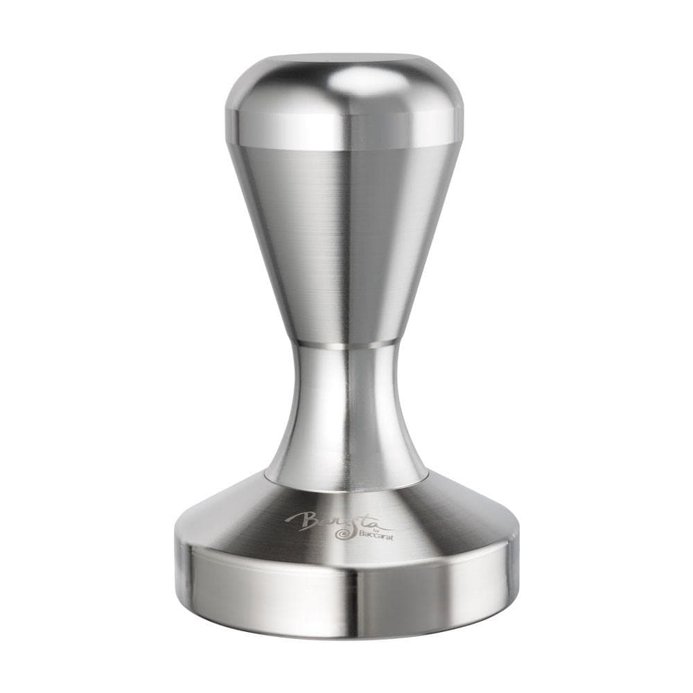 Baccarat artisan knife block on a wooden countertop with jars and a portafilter nearby - Baccarat