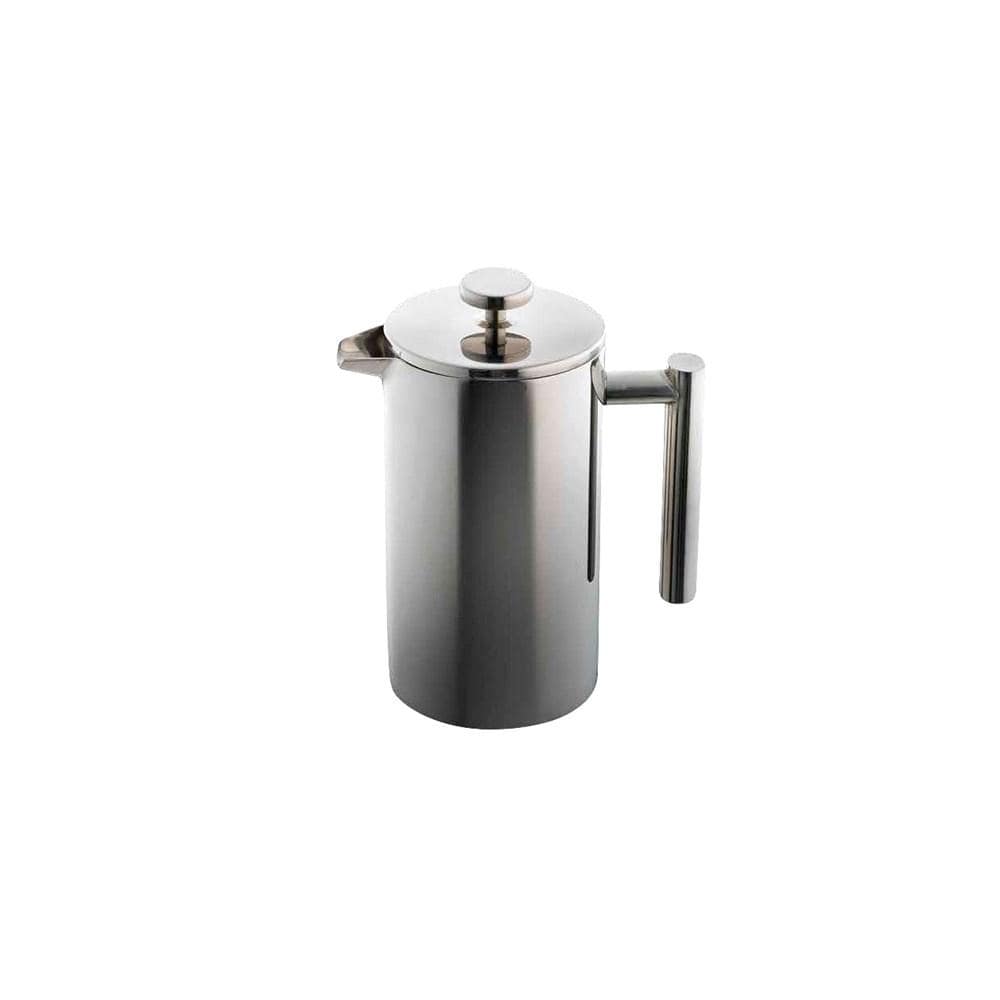 Elegant double wall coffee plunger in crystal clear glass with stunning design - Baccarat