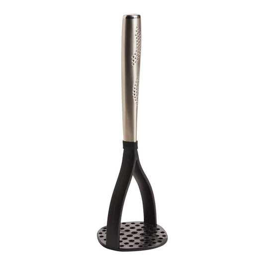 Stainless steel potato masher with black handle - Baccarat