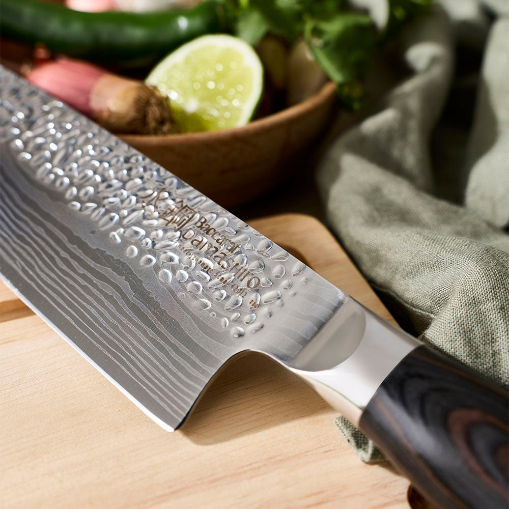 Baccarat Damashiro EMPEROR Chef Knife and Sharpener Set 20cm