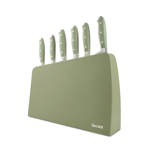 Baccarat Keiko Miro 7 Piece Knife Block Fig