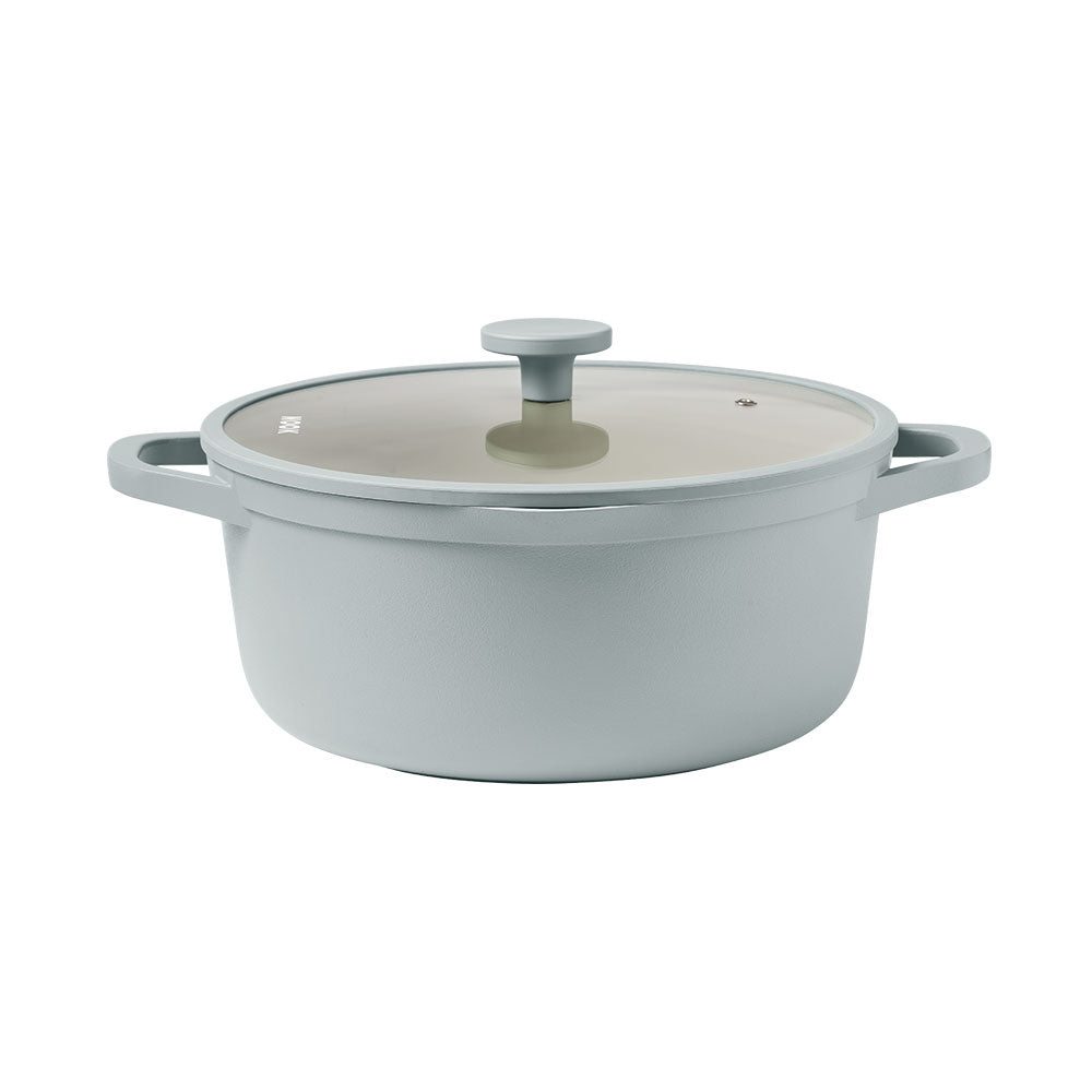 Sky Saute Pan with Lid with lid on a white background