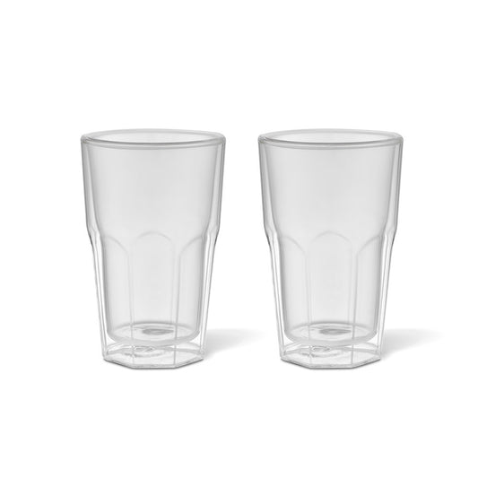 Baccarat Barista Facet Double Wall Medium Glass 345ml Set of 2