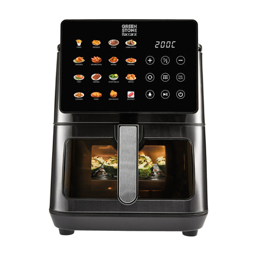 Baccarat GREEN STONE Air Fryer LED 9L Black on a white background.