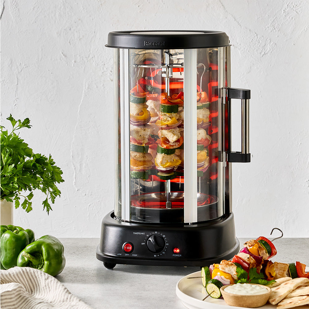Baccarat Vertical Rotisserie Grill Black