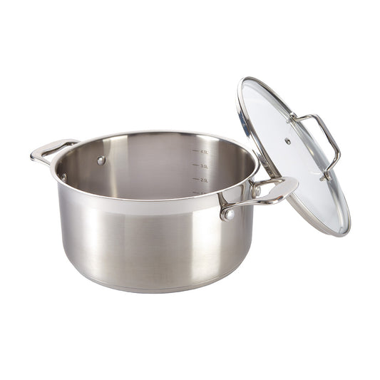 Elegant round casserole with lid in white ceramic perfect for cooking and serving - Baccarat