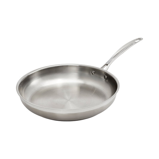 28cm frypan with long handle ideal for versatile cooking silver stainless steel - Baccarat iconix