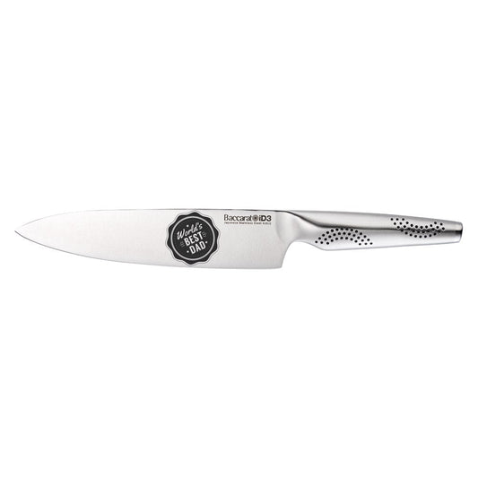Professional chefs knife with a 20cm silver blade and ergonomic handle - Baccarat id3 chefs knife
