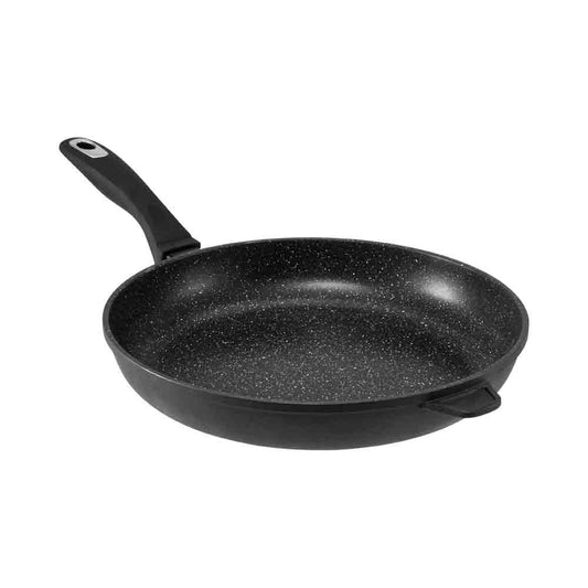 Granite coated frying pan with a textured surface and ergonomic handle - Baccarat