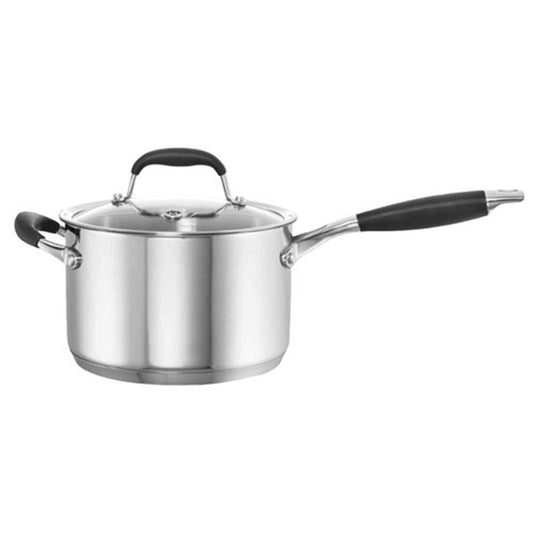 A 20-cm Baccarat Capri Saucepan with a lid filled with corn, chilli, and spices on a countertop