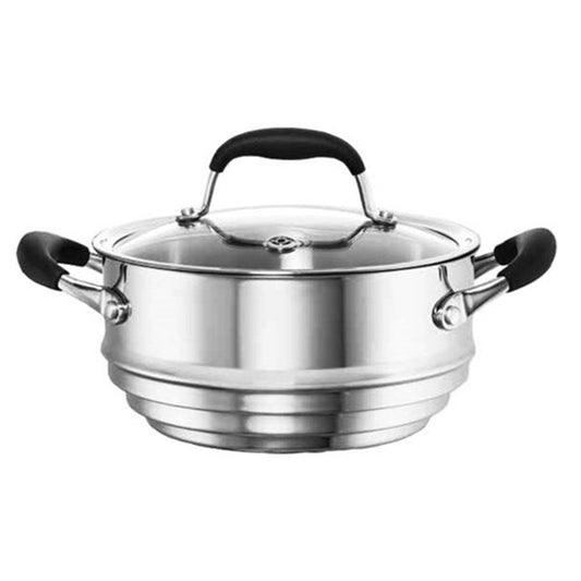 Universal steamer lid in 20cm size with glass construction and sleek design - Baccarat