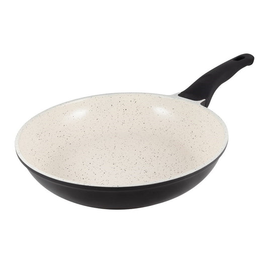 roasted vegetables on a beige interior kitchen counter - Baccarat ceramix non stick frypan 28cm