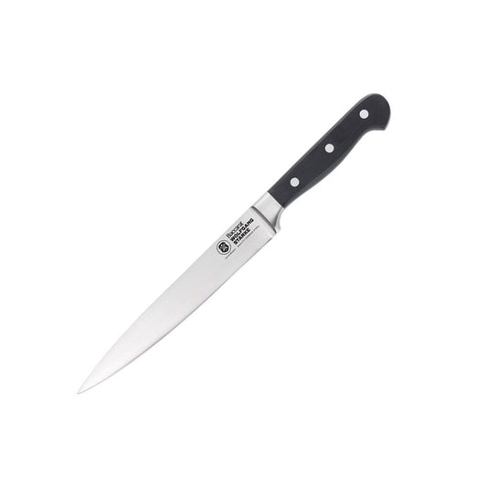 sleek stainless steel blades with black three rivet handles - Baccarat damashiro emperor