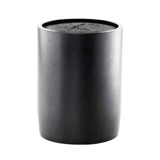 A collection of knives displayed in a sleek black block on a kitchen counter - Baccarat universal