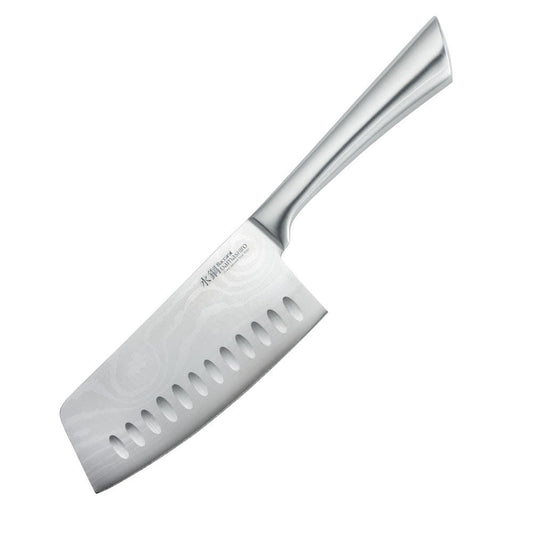 Elegant black chef's knife with a sharp blade and comfortable grip for effortless slicing - Sakai