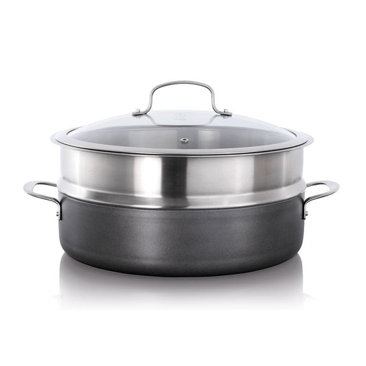 Silver perforated steam insert for cooking vegetables with a stylish design - Baccarat gourmet