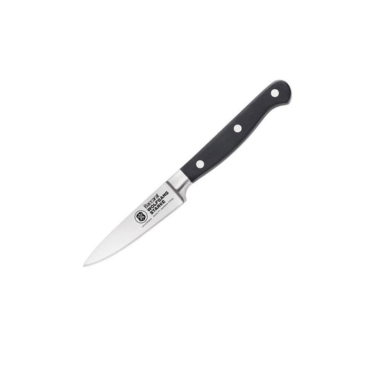 Stainless steel paring knives with a black handle by fresh figs and herbs - Baccarat Wolfgang Starke