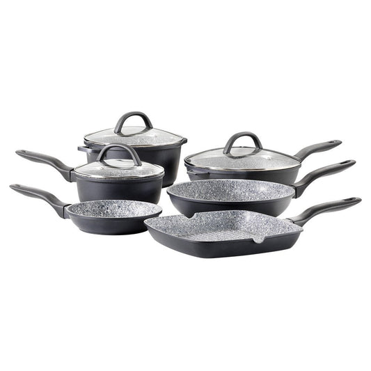 Non-stick pan with induction-ready feature gray color - Baccarat Never Eva Stick 6 piece cookset