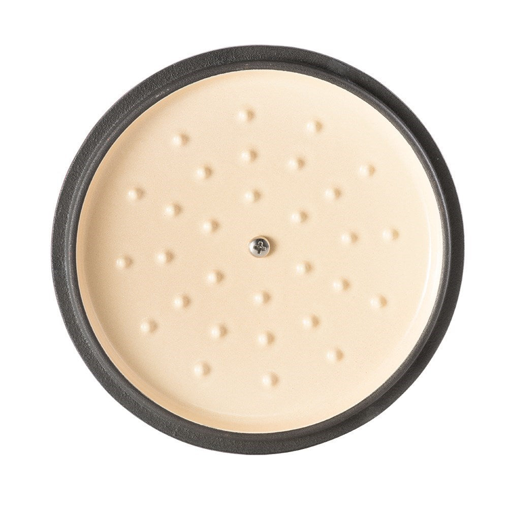 Round showerhead beige nozzles black rim matte finish showerhead - Baccarat le Connoisseur Cast Iron