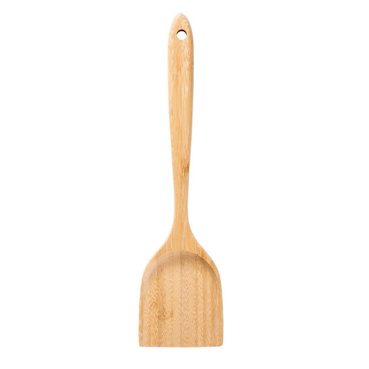 Long handle flat head spatula natural bamboo cooking utensil - Baccarat