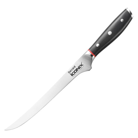 sleek boning knife with black handle and stainless steel blade - Baccarat id3 Samurai Sato