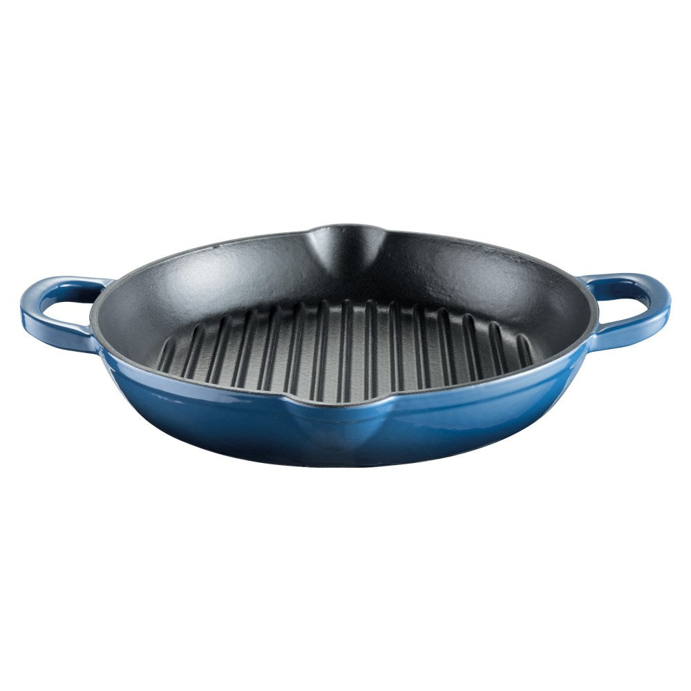 cast iron grill pan with ribbed surface perfect for searing and grilling blue le creuset - Baccarat