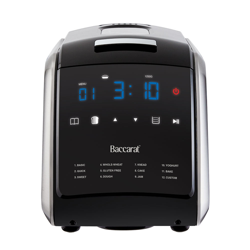 digital controls for freshly baked bread black and silver design - the ultimate loaf bread maker