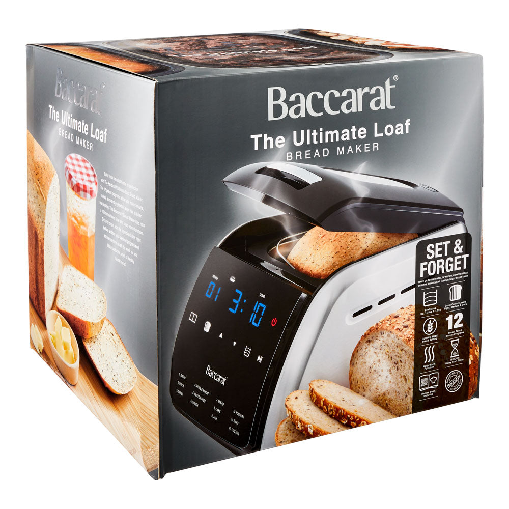 digital controls for freshly baked bread black and silver design - the ultimate loaf bread maker