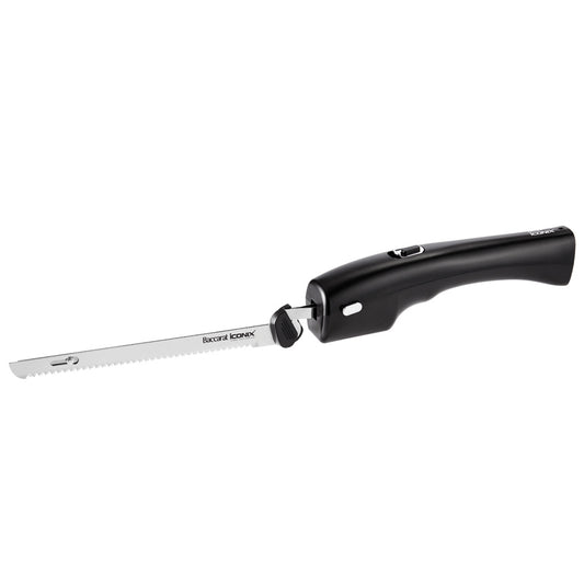 Electric cordless knife and silver blade for precision cutting black electric knife - Baccarat