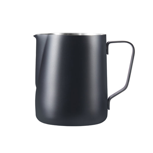Curved spout matte black milk frothing pitcher and handle precise pouring 600ml milk jug - Baccarat