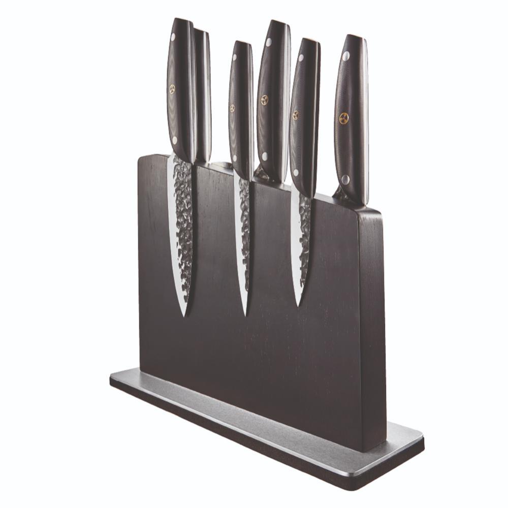 Baccarat KUROI KIBA 7 Piece Knife Block japanese steel at Baccarat