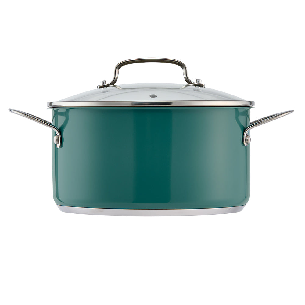 Baccarat SIGNATURE 6 Piece Cookware Set Forest Green with Casserole pot at Baccarat
