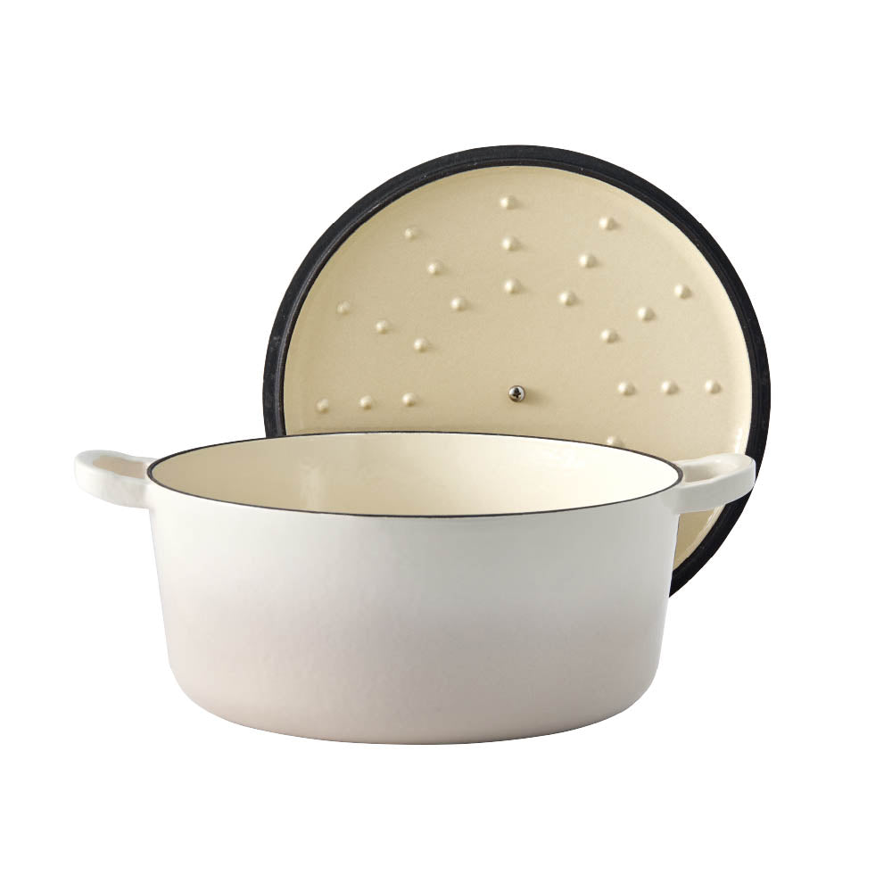 Baccarat Le Connoisseur Round French Oven With Lid 3.9L Cream