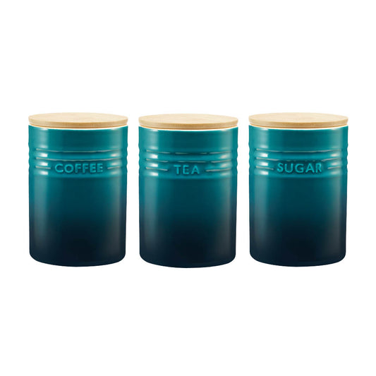 Baccarat Le Connoisseur Set of 3 Canisters Lagoon