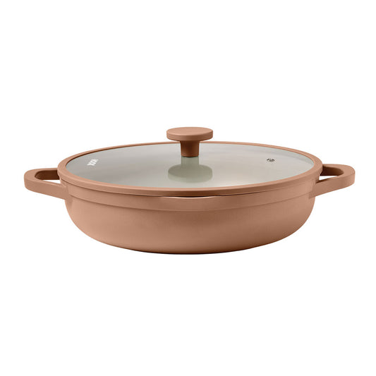NOOK by Baccarat Saute Pan With Lid 30cm Terracotta