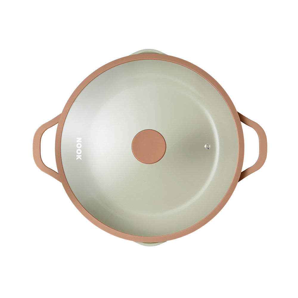 NOOK by Baccarat Saute Pan With Lid 30cm Terracotta