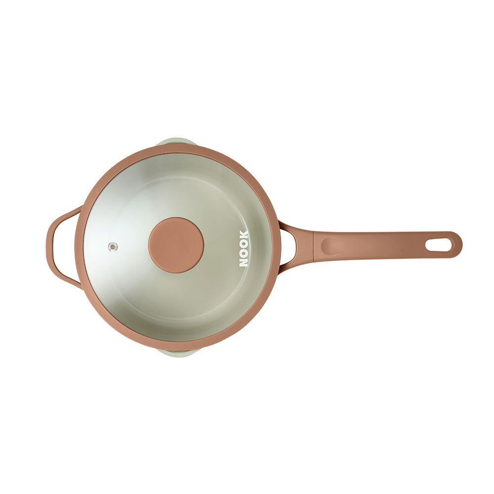 NOOK by Baccarat Saucepan With Lid 20cm Terracotta