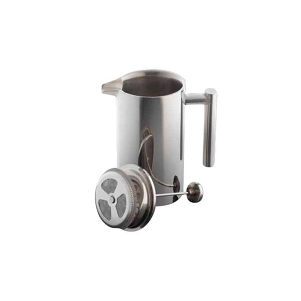 Elegant double wall coffee plunger in crystal clear glass with stunning design - Baccarat