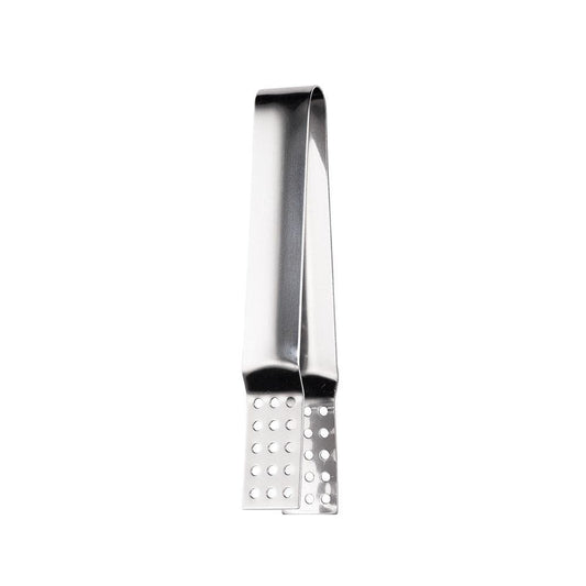 Sleek stainless steel tea bag tongs with a comfortable grip in silver - Baccarat Barista Tea House