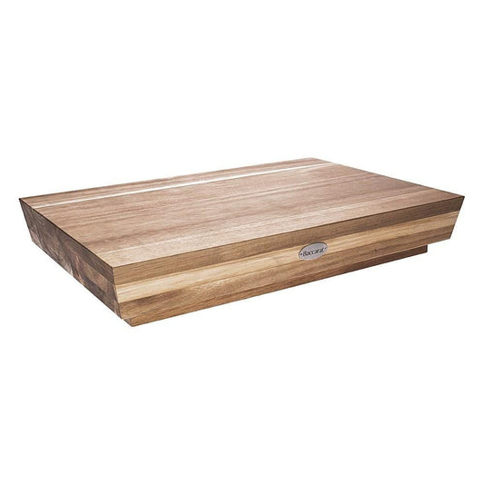 A rectangular wooden cutting board featuring natural grain in light brown - Baccarat Butchers Corner