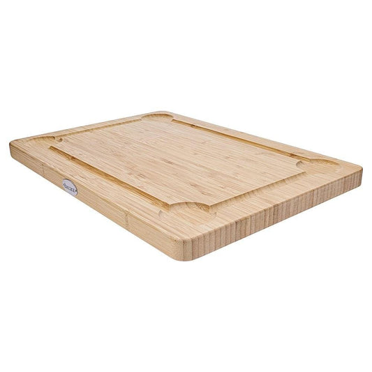 Bamboo carving board with groove natural color ideal for food preparation - Baccarat Butchers Corner