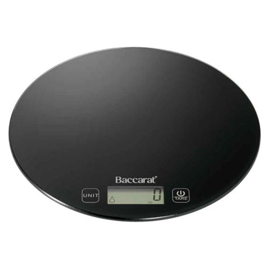 oval digital kitchen scale with small display and buttons black - Baccarat global