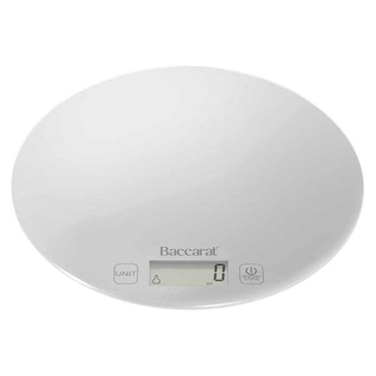 Electric kitchen scale with white surface and LCD screen 5kg 1g capacity - Baccarat