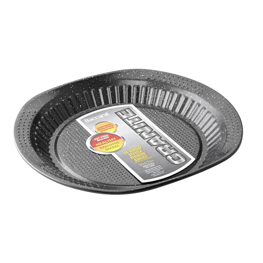 30cm non stick pie dish for perfect baking results in sleek black - Baccarat granite carbon steel